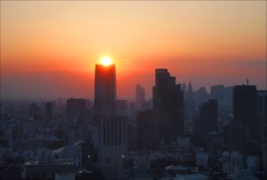 sunset_sunrise_0003 ほぼ東京の夕陽・夕暮れ写真、ポストカード